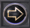 Six circular icons with black backgrounds and gold arrow symbols, each framed by a metallic border with blue highlights, arranged in two of three
