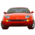 A red car with yellow headlights and a dark windshield appears on the left side of a split-screen, while green text reading 'Original Icons .com' is displayed on the right.