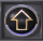 Six circular icons with golden arrow symbols on dark backgrounds, each framed by a blue-gray border in a