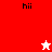 four with 'hii' text and star symbols on red, white, and pink backgrounds