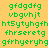A static image of a of green text characters on a yellow background with some highlighted