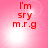 Red text 'I'm sry m.r.g' on pink background with shifting light effects across four