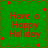 Green background with red text reading 'Have a Hoppy Holiday' and scattered red star shapes, arranged in four identical quadrants.