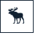 Animated sequence showing a dark blue moose silhouette in the top-left , with partial text 'Abercrombie & Fitch' appearing across adjacent