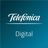 Pixelated blue background with white text reading 'Telefónica Digital' in two lines, separated by a horizontal line.