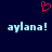 Red pixelated heart symbol above two identical light blue text strings on dark blue background.