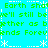 Pixelated green text on cyan background with white asterisk and dotted line decorations, repeating 'Earth shall we'll still be together as bethers as friends Forev' in a mirrored pattern.