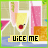 Pixelated icon of a yellow cocktail glass with red cherry and green garnish, set against pink and orange background elements.