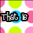 Pixelated text "That is 'quite' funny" on a polka-dot background with pink, green, and blue circles.