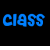 A contact sheet of three animated frames showing blue pixelated text "CLASS OF 2010" and variations on a black background with gray borders.