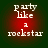 Four identical pixelated text arranged in a on a dark green background with red gradient halos