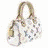 Four distinct handbag designs displayed in a , each with unique patterns and colors