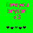 Green background with pink text reading 'iloveyou bryson' and a heart symbol, below which are five black-and-green pixelated symbols.