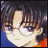 Pixelated anime-style character face with dark hair and glasses on left, white text "Anime IM" and stylized "cOm" logo on black background right.