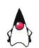 Animated character with black pointed hat, red circular eye, white body, and black limbs in various poses including waving and side-facing.