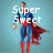 Superman figure in blue and red costume with red boots and cape, standing against light blue background with white text overlays.