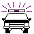 Pixelated police car with purple lights above it, red text reading ARREST ME I'M A Sk8boarder and a grayscale skateboard image below.