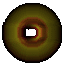 Animated sequence of yellow and brown circular shapes transforming into C-shaped forms against a gray background.