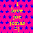 A static image with a bright pink background covered in small blue stars, featuring repeated yellow text "i love joe jonas =]" arranged in vertical