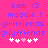 Pixelated text and heart symbols on a bright pink background, with purple lettering for names and terms.