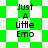 Green and white checkered background with black text reading 'Just A Little Emo' in four identical arranged in a