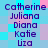 Pixelated text names arranged in a on a pastel checkered background with no visible animation changes