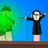 Animated pixel art of a figure in black robe with white collar on blue background, showing text changes from "Oh CrAp!" to "oH cRaP!".