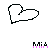 Pixelated heart-shaped icons with varying outlines and text labels, some showing animation changes in color and shape.