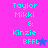 Pixelated text and star icons on split background colors with animation changes.