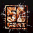 A 48x48 pixel buddy icon featuring a stylized '50 CENT' logo on the left and text reading 'hate it or love it' on the right, displayed as a static contact sheet with two frames.