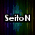 Pixelated image with text "Seito N" over dark vertical stripes, "Is" over colorful circles, and "Awesome!" over a yellow cartoon face.
