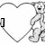 Black-and-white cartoon bear holding a heart-shaped frame with text overlays reading "I Know It's Early BUT..." and a Valentine's poll on the right.