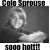 A black-and-white animated sequence shows a person with light hair in a dark shirt, arms crossed against a plain background, with text overlays changing across frames.