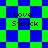Pixelated green and blue checkered background with four instances of 'Love Struck' text in black pixel font.