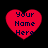 Four red heart-shaped icons with dark blue text reading 'Your Name Here' arranged in a on black background
