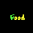 Pixelated text 'Good' in yellow with single-letter color accents on a black background, displayed