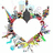 A heart-shaped arrangement of colorful pixelated figures on a white background, with red text reading "ily." and "i luv u." in separate