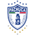 Pixelated shield-shaped icon with blue border, white center, green and red horizontal stripes, large blue number 8, and yellow stars at bottom.