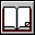 pixelated book icons with red and gray borders, showing sequential page-turning animation frames