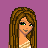 Pixel art of a female character with long brown hair, green eyes, and a light-colored top, shown in multiple views with 'Cutie' text and snowflake symbols on a purple background.