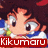 Pixelated anime-style character with brown hair and blue eyes, wearing a white and blue outfit with green accents, holding a small object.