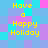 Pixelated text 'Have a Happy Holiday' repeated across four identical sections on a pastel checkered background with cyan, purple, and pink squares