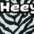Zebra-stripe patterned background with bold white text reading "Hee! I'm euN!!" in pixelated font, partially cropped at bottom right.