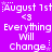 Purple background with repeated white text and symbols in a pattern, showing identical static content across all visible sections