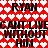 Red and white heart-patterned background with black text repeating 'RYAN', 'CANT LIVE WITHOUT HIM' in a