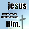 nine identical static images showing a cross with text about Jesus, each with a light blue background