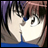 A 48x48 pixel buddy icon featuring a split-screen anime-style character with brown hair and blue clothing on the left, paired with stylized text reading "Anime IM" and "com" on a black background to the right.