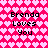Pixelated pink background with white heart pattern and repeated text "Brenda Loves You" in black block letters.
