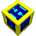 yellow cubes with blue and cyan letter Hs on their faces, each cube rotated to show different angles against a gray background