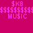 Pixelated text displays '$KB' above multiple dollar signs and 'MUS$C' below, arranged in a with four distinct background color variations